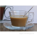 Glass Mugs with Handle, Cups and Saucers Suit, Clear Glass Coffee Mug, Engraved Glass Cup and Saucer
